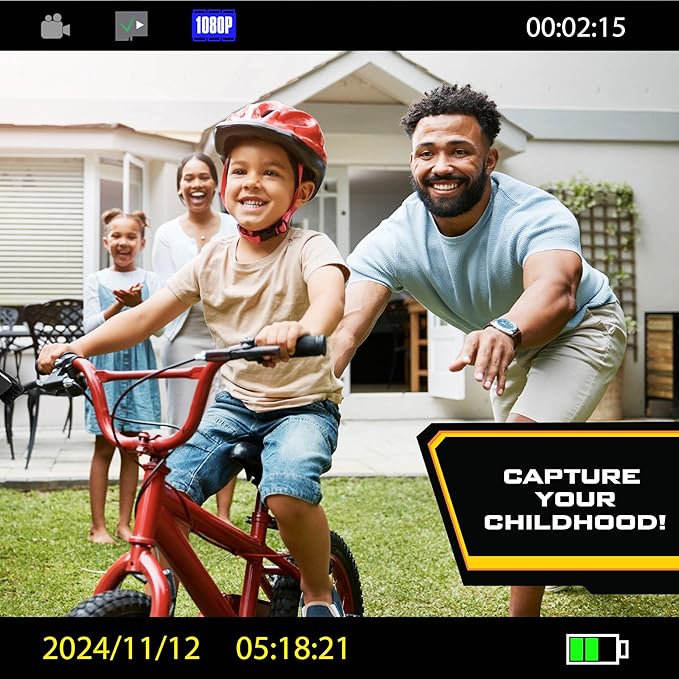 ekids Spiderman Kids Camera with SD Card, Digital Camera for Kids with Video Recording, Built-in Digital Stickers for Fans of Spiderman Gifts