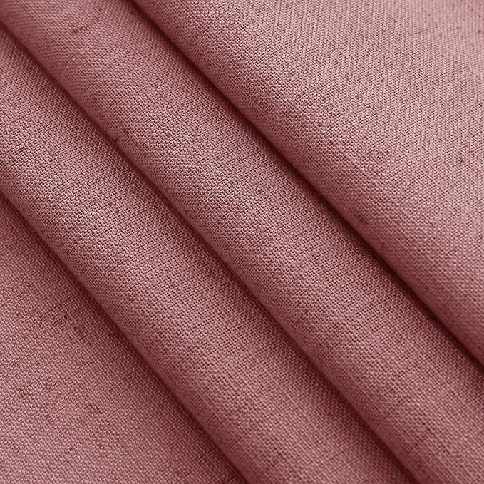 Canyon Rose Linen 144 Inch Curtains for Living Room Light Filtering Semi Sheer Curtain Back Tab Modern Farmhouse Decor Elegant Girl Drapes Floor to Ceiling High Window for Bedroom 52x144, 2 Panels