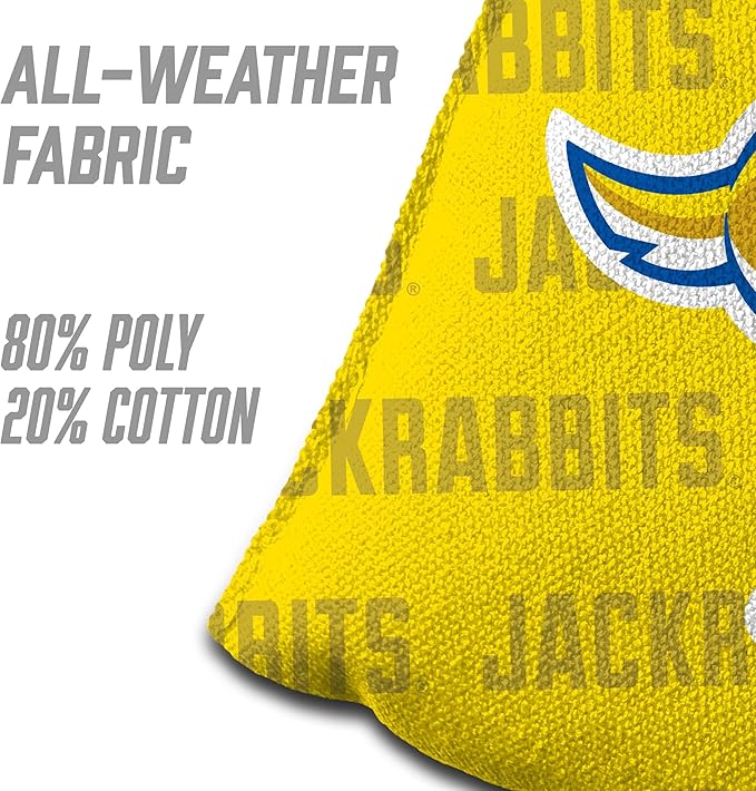 YouTheFan Officially-Licensed NCAA Set of 4 Cornhole Bags - All Weather Regulation 6” x 6” Size - 16oz Weight - Designed in USA