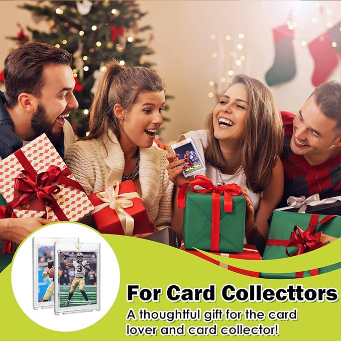130PT Magnetic Card Holders for Trading Cards, 18ct One Card Touch Holder Baseball Card Thick Protectors Hard Plastic Magnetic Card Case Sports Football Basketball Top Loads for Cards Sleeves