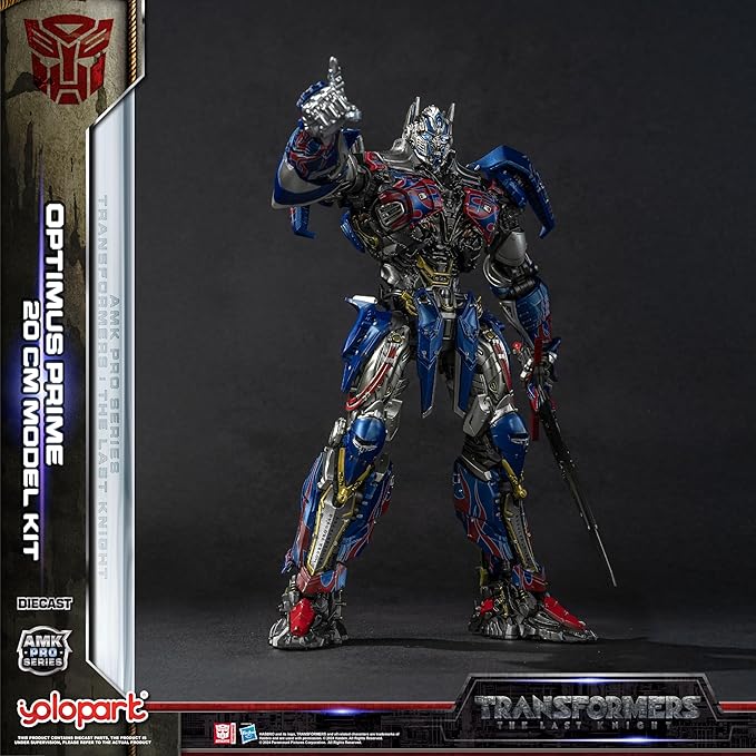 YOLOPARK Transformers: The Last Knight Optimus Prime with Upgraded Weaponry,Highly Articulated 7.87 Inch Transformers Action Figure for Ages 15 and Up,No Converting
