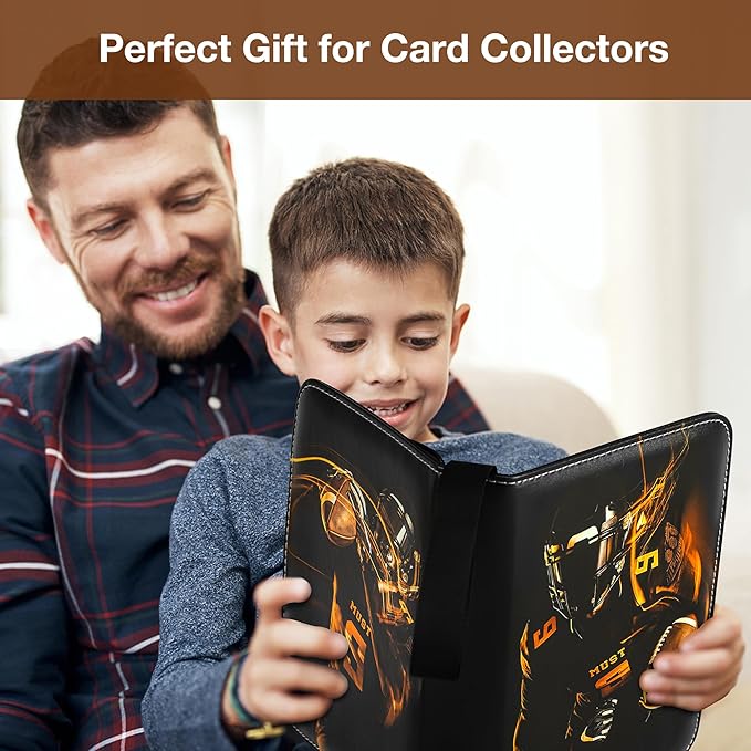 RONMONG Football Card Binder,2025-2026 Sports Trading Card with Sleeves Holder Album,990 Pockets Rugby Card Holder Sheets Display Storage Protectors for Collectors Boys and Girls Gift
