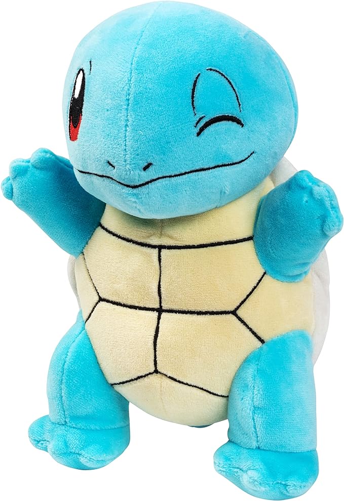 Pokemon 8" Squirtle Plush - Officially Licensed - Generation 1 Starter Figure - Authentic Soft Stuffed Animal Toy - Holiday Christmas Stocking Stuffer Gift for Kids, Boys, Girls - 2+