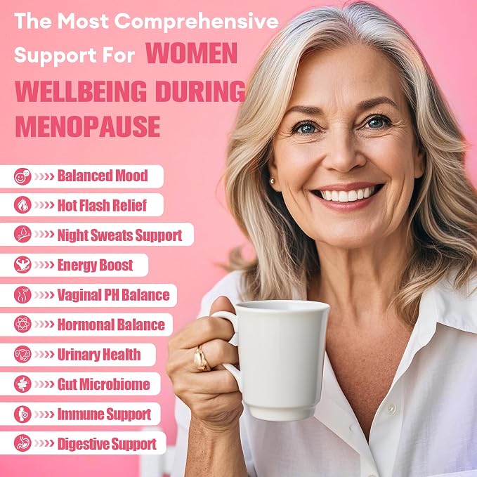 (2 Packs) 40-in-1 Menopause Supplements for Women, Multibenefit & Complete Black Cohosh for Hot Flashes, Night Sweats & Hormone Balance, w/ Probiotics, DIM, Vitex, Dong Quai, Red Clover and More