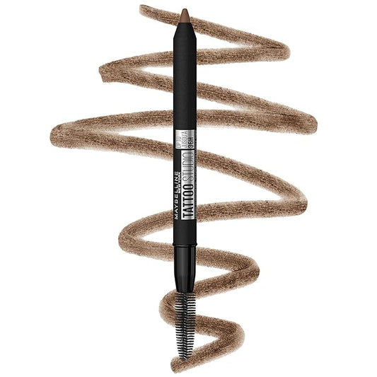 Maybelline TattooStudio Waterproof Eyebrow Pencil, Sharpenable, Longwear, Long Lasting, Pigmented Eyebrow Pencil for Defined Brows, Soft Brown, 1 Count