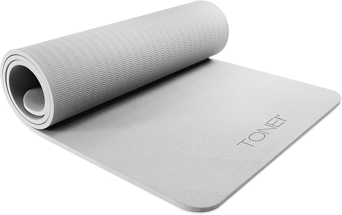 TONE Fitness Hanging Yoga Mat, Pilates Mat, Exercise Mat for Home Workouts with Carry Strap | V Pattern | Multiple Colors
