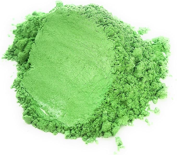 Pearl Mica Powder Pigment Dye - 500 grams (1.1 lbs) - Best Bulk Price for Fine Arts, Crafting, Painting, Bath bomb Soap Candle Slime Jewelry Making, Epoxy Resin, Woodworking (Green AG14)