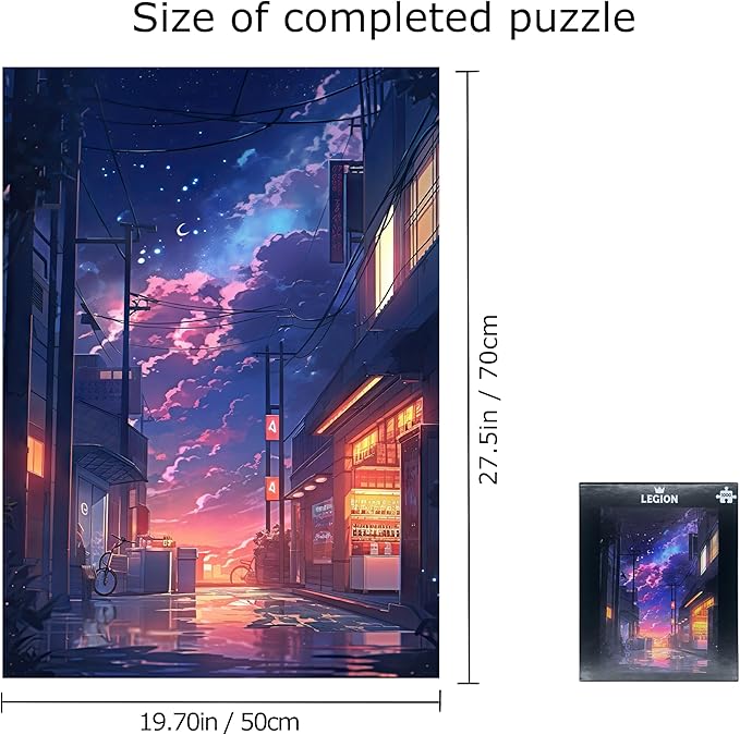 Legion Lo-Fi Anime Puzzle with Poster | 1000 Piece Jigsaw Puzzle for Teens and Adults | 70cm x 50cm | Hilltop Shop