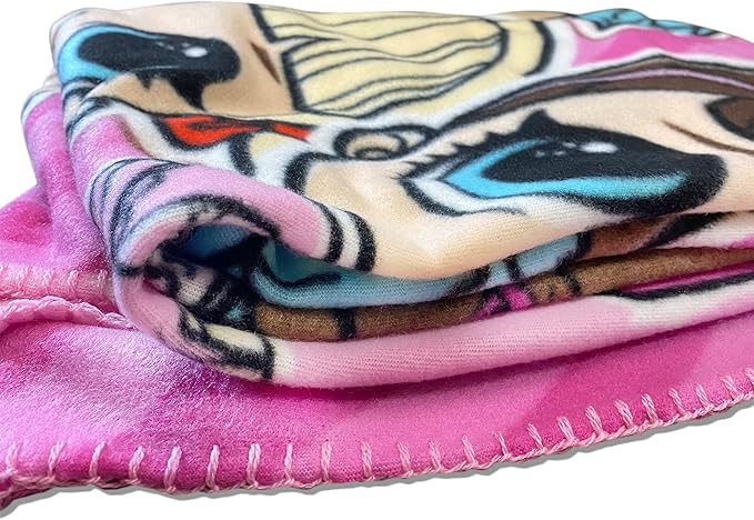 Girls Pink Fleece Soft and Cozy Throw Blanket (40" x 60) (LOL 1)