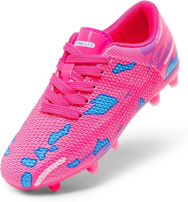 DREAM PAIRS Boys Girls Soccer Cleats Kids Football Shoes for Little/Big Kid