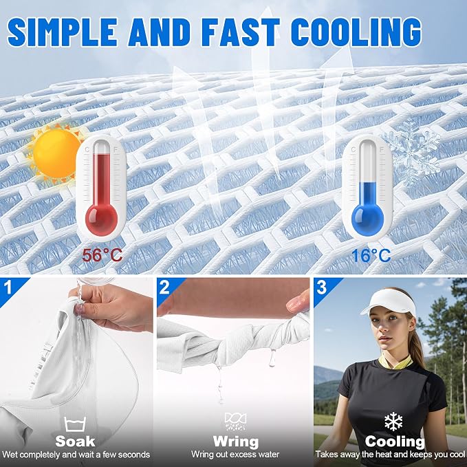 Sukeen Cooling Stretchy Sun Visor for Women Men UV Protection Cooling Hat | Lightweight quick-dry free size vizor with instant cooling, sports visor hat for golf, tennis, cycling, running, pickleball