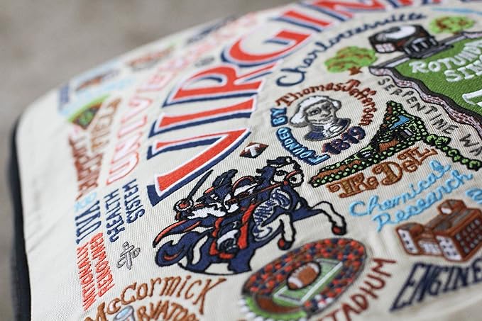 Catstudio University of Virginia Collegiate Embroidered Decorative Throw Pillow