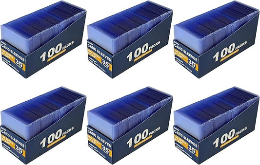 600 Hard Card Sleeves Card Toploaders for Protection for Baseball Football Premium Top Loaders for Cards, Ensuring Safety (600 Hard Sleeves)