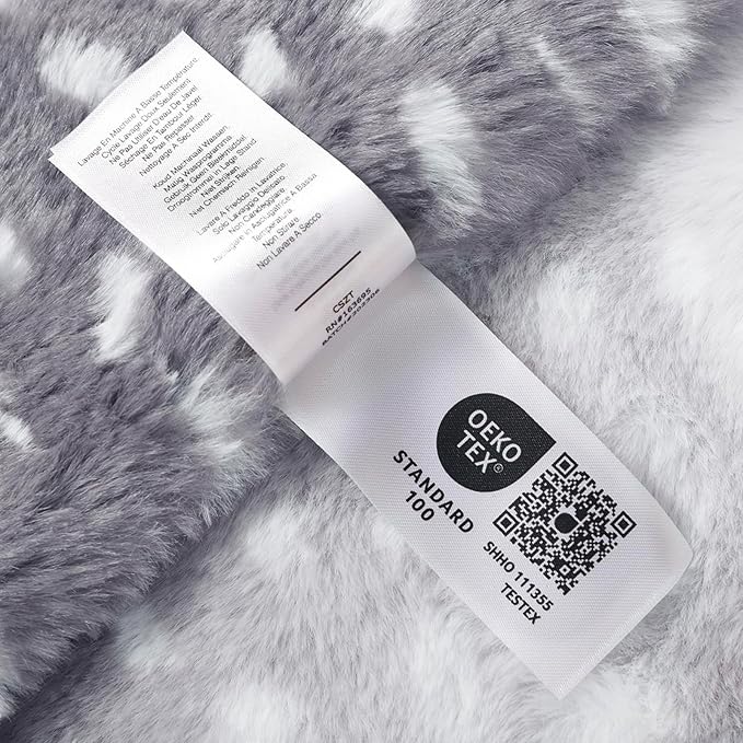 Cozy Bliss Luxury Faux Fur Throw Blanket Animal Print, Non Shedding Double Sided Sherpa Blankets Super Soft Fluffy Thick Warm Throws Home Decor for Christmas Couch Bed Sofa Women (Grey, 50x60 Inches)