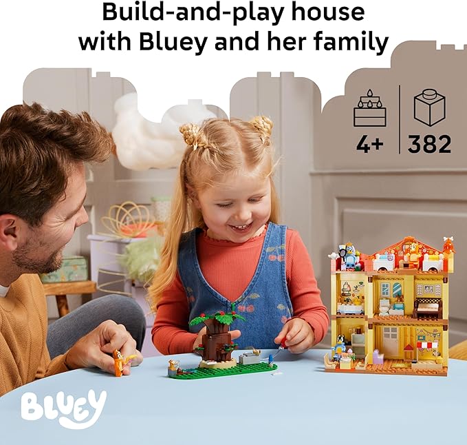 LEGO Bluey: Bluey’s Family House Building Toy - Pretend Play Toys & Figures Playset for Boys & Girls, Ages 4+ - with 5 Characters - Gift for Kids - 11203