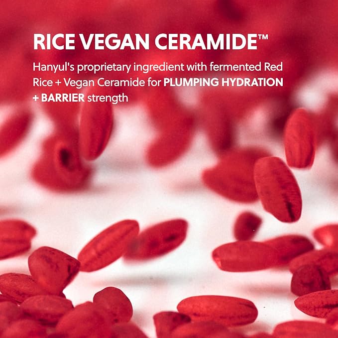 HANYUL Red Rice Hydrating Serum with Vegan Ceramide & Squalane | Korean Face Serum for Plumping Hydration, Radiant Skin Glow, Slow Aging, Firming & Barrier Support | For All Skin Types