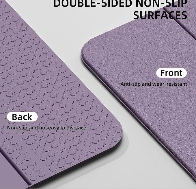 Folding Yoga Mat Extra Thick 0.4 Inch, Foldable Yoga Mat 75 x 26 Inches, TPE Exercise Mat, 7-Panel Non Slip Cushioned Fitness Mat for Yoga, Pilates, Stretching, Home Workout