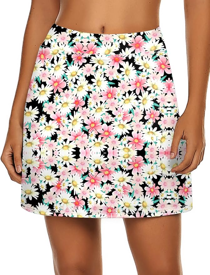 Ekouaer Women's Active Performance Skort Lightweight Skirt for Golf Tennis | Built-in Shorts, A Line, High Waisted, Tummy Control, Pickleball, Running, Workout, Sports, Skorts for Woman