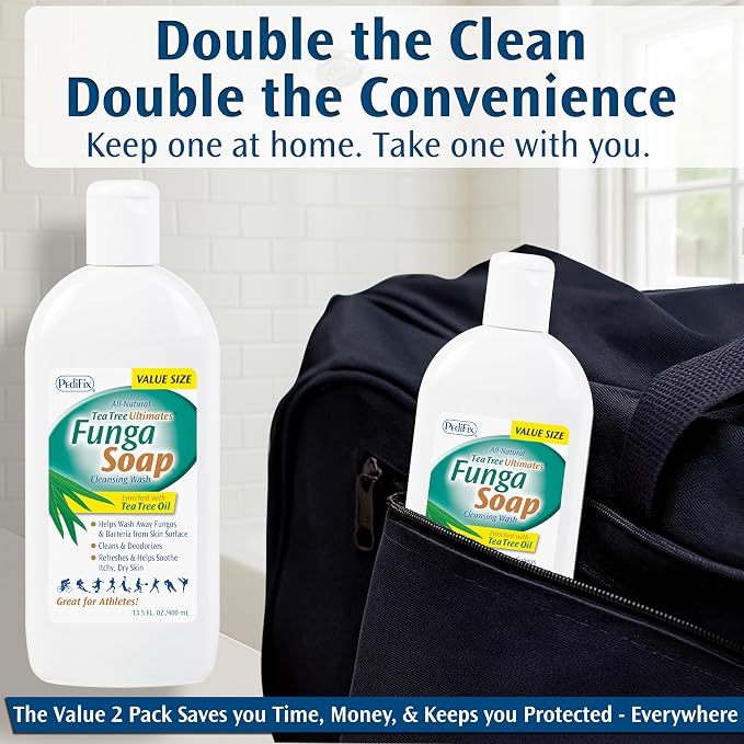 Pedifix FungaSoap Cleansing Wash, 13.5 fl oz, Pack of 2