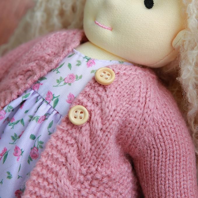 Waldorf Handmade Rag Doll - Personalized Collectors Plush for Kids Birthday Present With Beautiful Box-Darcy 12"