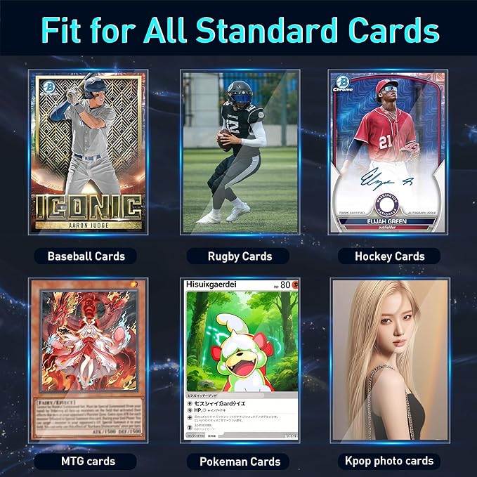 500ct Card Sleeves - OPP Penny Sleeve for Trading Cards - Premium Toploader Inner - Fit 2.5"x3.5" Standard Trading Sports Game Cards - Ideal for Card Enthusiasts (500 Pcs)