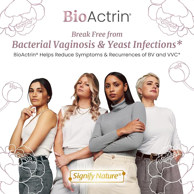 SIGNIFY NATURE Bioactrin Vaginal Probiotics for Women, 56 Pills | Bacterial Vaginosis & Yeast Balance Support, BV Probiotic, pH & Vaginitis Support, Women's Intimate Health, Daily Wellness