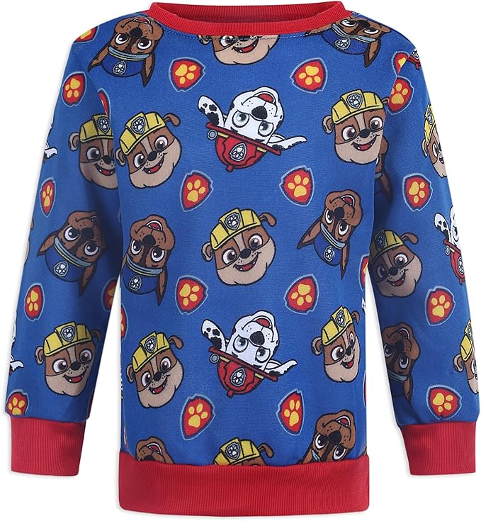 Paw Patrol Nickelodeon Marshall Chase Rubble Boys Sweatshirt and Pants 2 Piece Set for Toddler and Little Kids