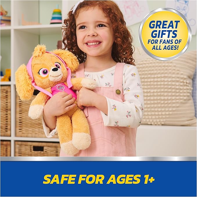 GUND PAW Patrol Official Skye Take Along Buddy Plush Toy, Premium Stuffed Animal for Ages 1 & Up, Pink/Brown, 13”