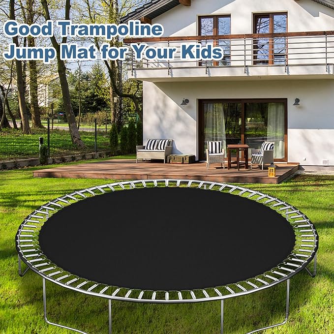 Cliselda Trampoline Replacement Mat, Fits 12 ft 14 ft 15 ftRound Trampoline Frame with 72/88/96 V-Rings and Spring Tool, Fits 5.5-7" Springs, Jumping Mat (Excluding Frame and Spring)