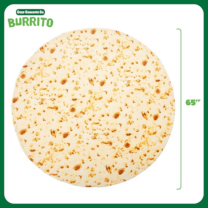 Cozy Concepts Co. Burrito Comfort Blanket by Relatable, Super Soft Plush Throw for Teens and Kids, A Cozy Dorm Room Essential, Fun Back to School Stuff & Perfect Comfort Gift for Students