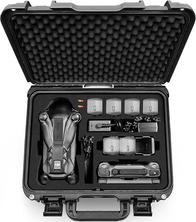 Lekufee Waterproof Hard Carrying Case for DJI Mavic 4 Pro Drone, Creator Combo, Fly More Combo, DJI RC Pro 2/RC 2, Battery (7 pcs), Charging Hub, and other Accessories(Case Only)