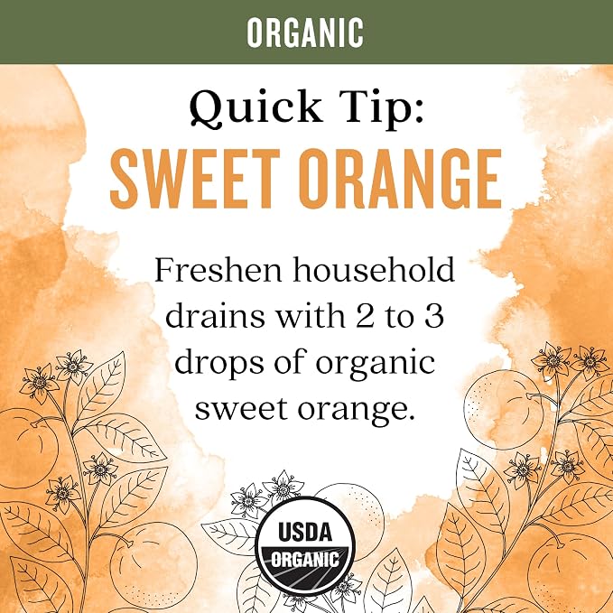 Aura Cacia Organic Sweet Orange Essential Oil 0.25 fl. oz.