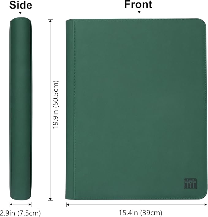 16 Pocket Top loader Binder, Holds 640 Top Loaders, Top loader Binder with Sleeves for 3'' x 4'' Top loaders - Green