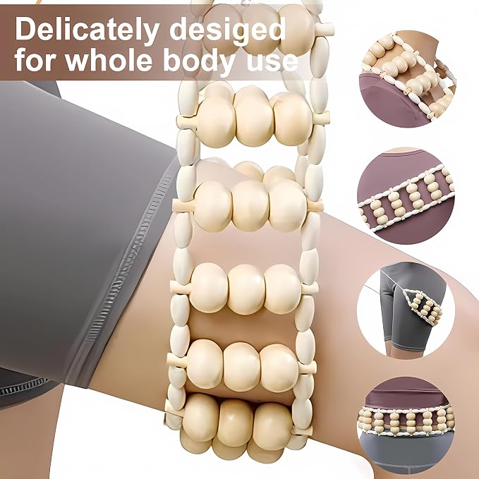 3 Pcs Wood Therapy Massage Tools Sets, Maderoterapia Body Sculpting Kit for Lymphatic Drainage, Gua Sha for Muscle Relief, Anti-Cellulite & Body Shaping