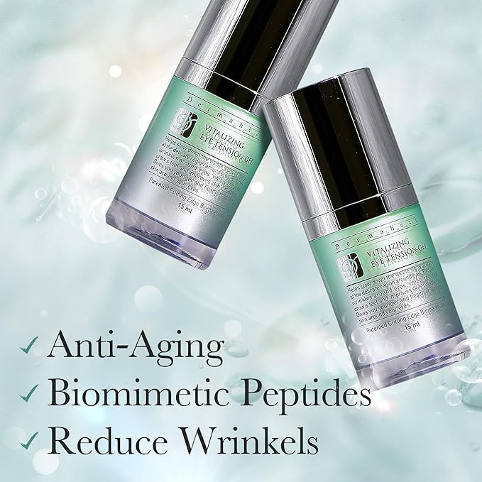 Vitalizing Eye Tension Gel Anti Aging Eye Care for Crows Feet and Fine Lines with Advanced Peptide Complex 0.5 fl oz