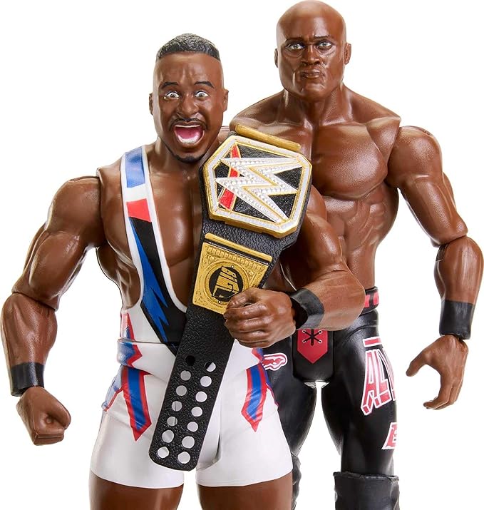 Mattel WWE Big E vs Bobby Lashley Championship Showdown Action Figure 2-Pack with Mattel WWE Championship, 6-inch