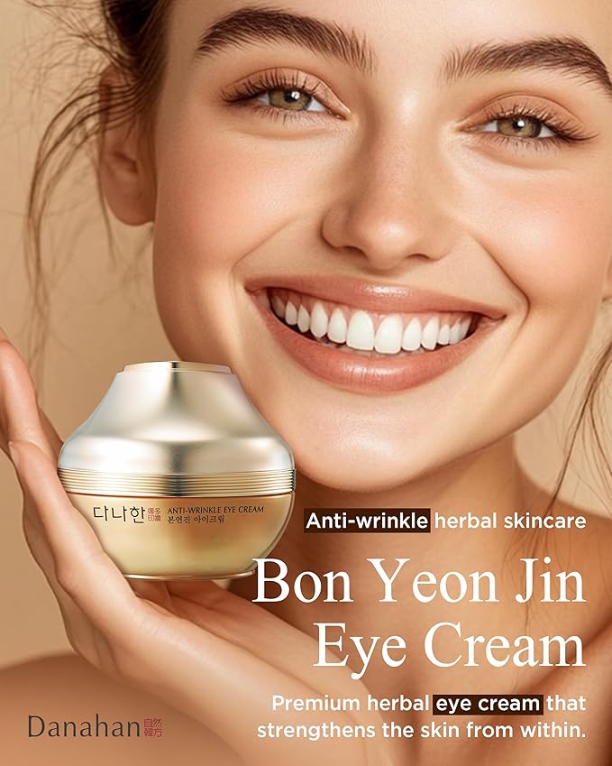 Bon Yeon Jin Red Ginseng Eye Cream Duo Set (2 Pack, Total 60 mL) – Korean Under-Eye Care | Helps Reduce the Look of Dark Circles & Fine Lines | Ceramide + Shea Butter