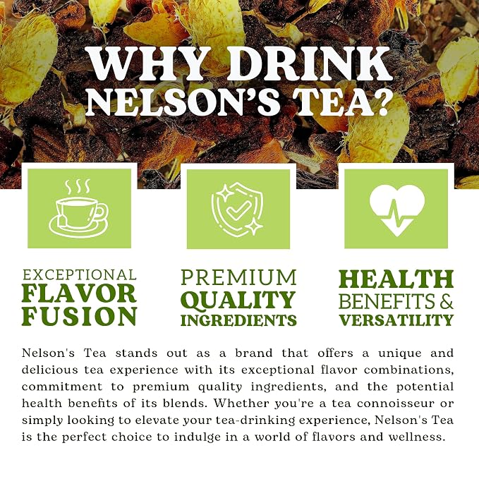 Nelson's Tea Really Root Beer - Cut & Sifted Sarsaparilla Root Tea Loose Leaf - Caffeine Free, Classic Herbal Blend with Burdock, Birch Bark, Dandelion, Licorice, Ginger and More (16 oz)