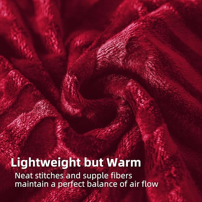 Whale Flotilla Flannel Fleece Fall Bed Blanket Twin Size, Red | Lightweight Breathable Soft Bedspread, Plush Fluffy Coverlet Chevron Design Decorative Blanket for Home Life, 60x80 Inch
