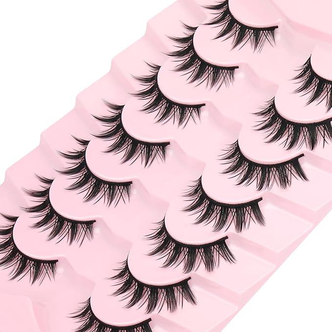 Manga Lashes False Eyelashes Doll Dramatic Eyelashes Anime Cosplay Japanese Style Lashes Spiky Long Thick Mink Eye Lash Strips by EYDEVRO