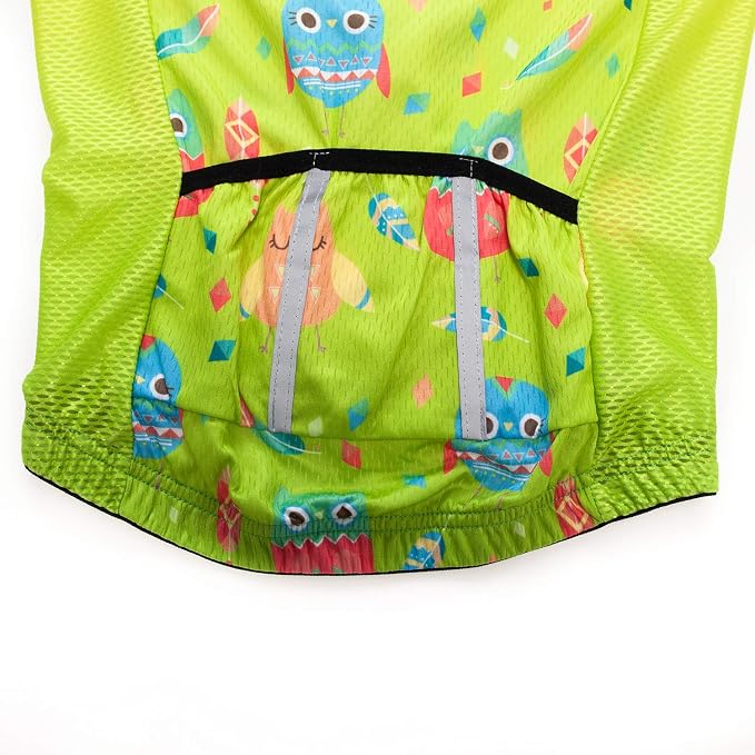 Hotlion Kids Cycling Jersey Set Short Sleeve Boys Mountain Bike Shirt Girls Cartoon Bicycle Tops Childs for Riding Biking