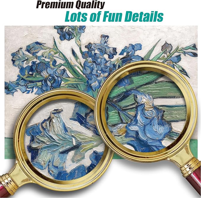 Antelope - 1000 Piece Puzzle for Adults, Irises, by Vincent Van Gogh, 1890 - Officially Licensed, Jigsaw Puzzles 1000 Pieces, High Resolution, Matte Finish, No Dust