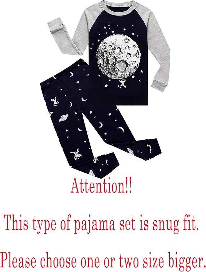 Family Feeling Little Boys Pajamas Sets 100% Cotton Long sleeve Pjs