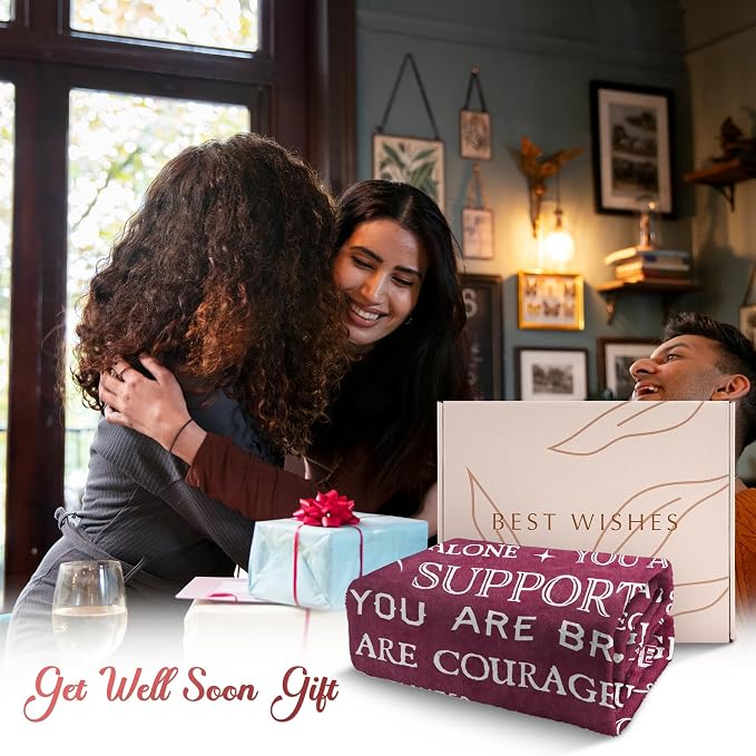 Blanket Gifts for Women Men- Get Well Blanket | Inspirational Gifts for Women, Feel Better After Surgery Gifts , Birthday Gift for Mom Grandma Aunt Sister, 80'' x 60''