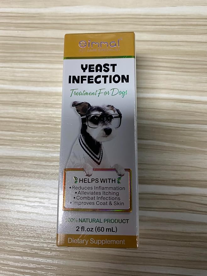Dog Yeast Infection Treatment, 4 Fl Oz Natural Yeast Infection Treatment for Dogs Supports Dog Skin Itch Relief, Dog Ear Infection & Allergy Relief, Pet Supplies Dog Ear Care, Bacon Flavor - 2 x 60ml