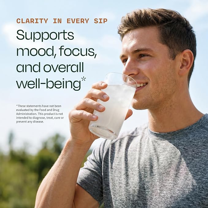 Zen Vibes Magnesium L-Theanine Drink Mix – Orange Calm & Focus Nootropic with Alpha GPC, L-Taurine & Vitamin D3 – Sugar-Free Relaxation Stick Packs, Non-GMO, 20 Servings