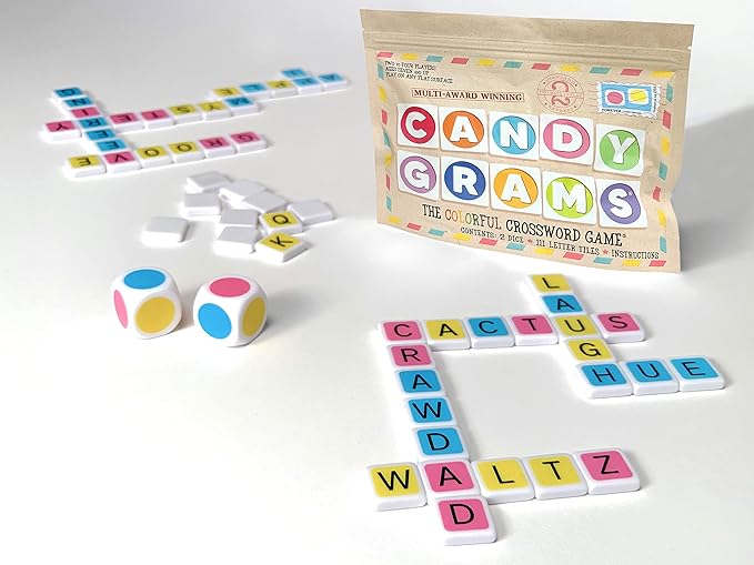 CANDYGRAMS: The Colorful Crossword Game | Portable and Easy to Play | No board or point counting | Fun and Fast Paced Game