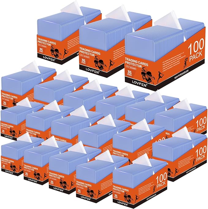 2000 Toploads for Cards & 2000 Penny Sleeves 35PT Hard Plastic Card Holders 3x4 Baseball Card Protectors for TCG Sports Football Collectible Cards