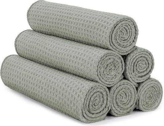 S&T INC. Microfiber Gym Towels, Yoga Towel for Home and Gym Bag, 16 Inch x 27 Inch, 6 Pack
