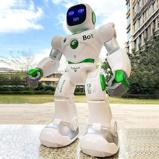 Ruko 1088 Large Robot Toys for Boys, STEM Programmable Remote Control Robot, Electronics Educational Birthday for Kids 4 5 6 7 8 Year Old, Green